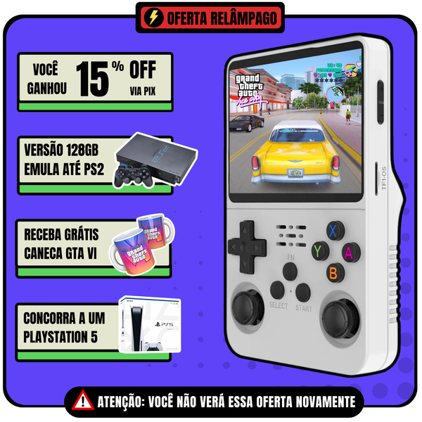 CONSOLE R36S™ - 17.500 JOGOS DE 20 + CONSOLE [180 DIAS DE GARANTIA] ÚLTIMAS UNIDADES!🎁