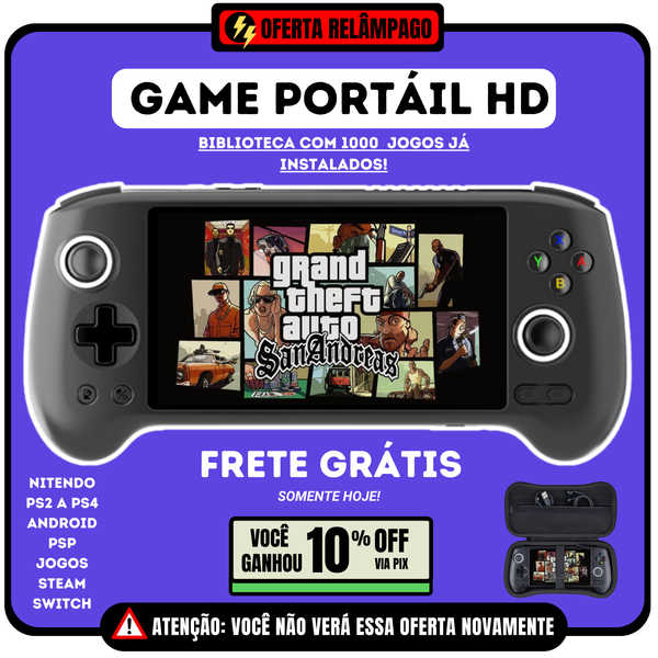 GAME PORTÁTIL - SWITCH, PS2, PSP, NITENDO E VÁRIOS CONSOLES INTEGRADO [ULTIMAS UNIDADES]🔥